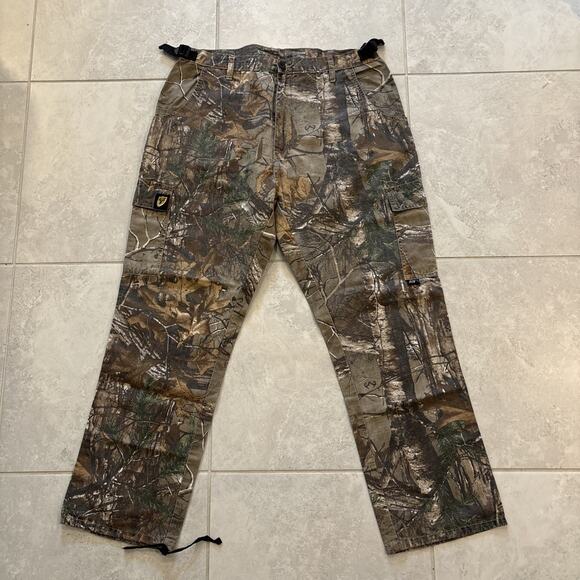 Scentblocker Pants Mens XL Adjustable Zip Realtree Camo Cargo Hunting 30” In - Picture 2 of 9